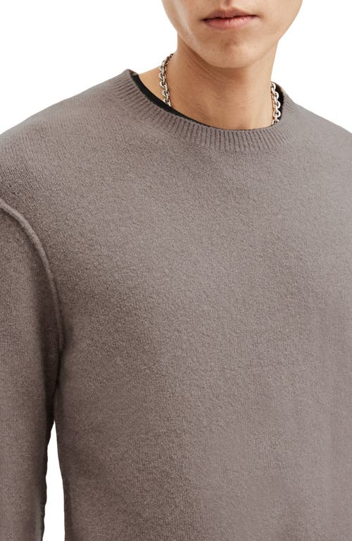 Shop Allsaints Patern Crewneck Sweater In Coyote Brown