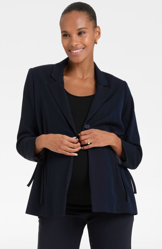 Seraphine Tailored Maternity Blazer In Navy