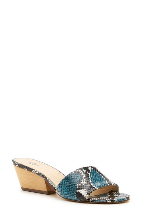 suede open toe mules