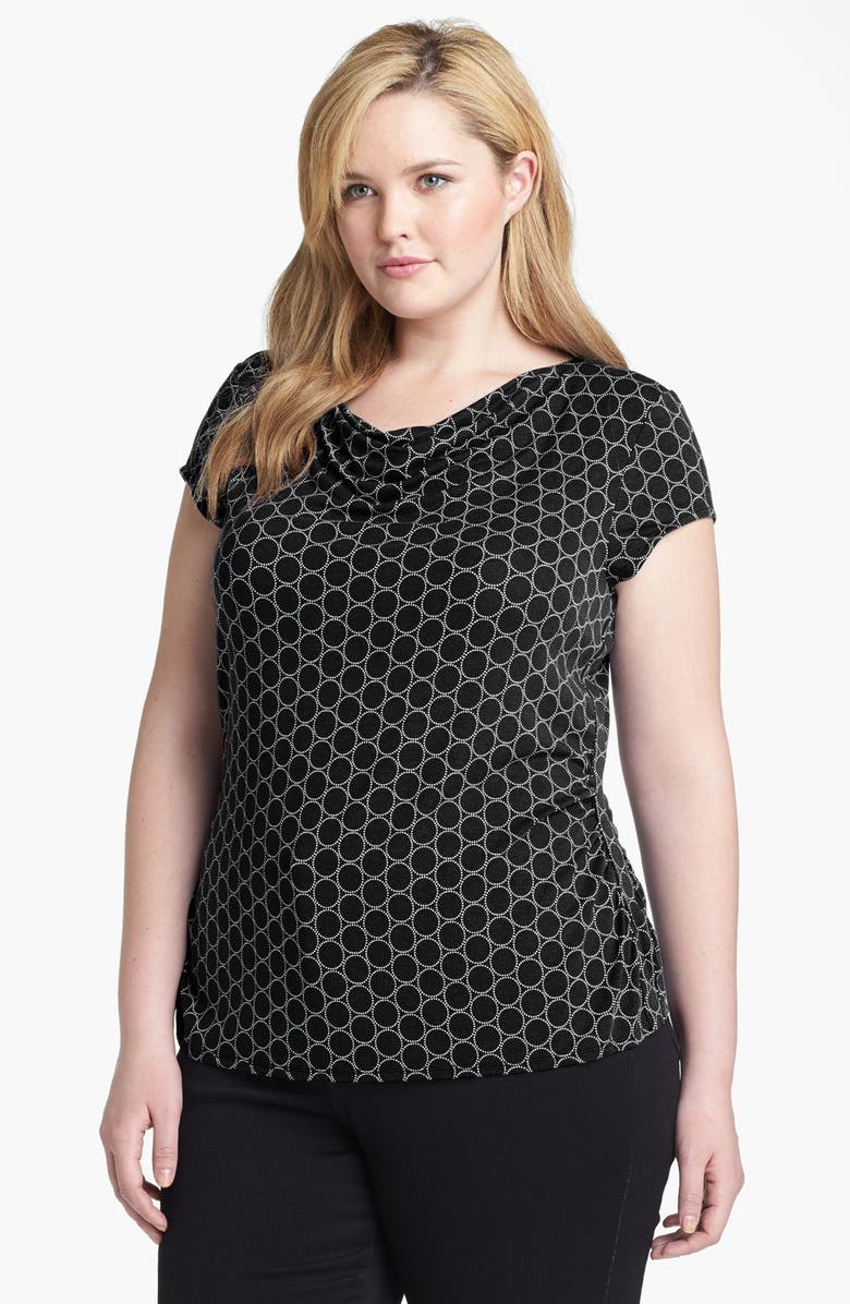 Sejour Drape Neck Top (Plus Size) | Nordstrom