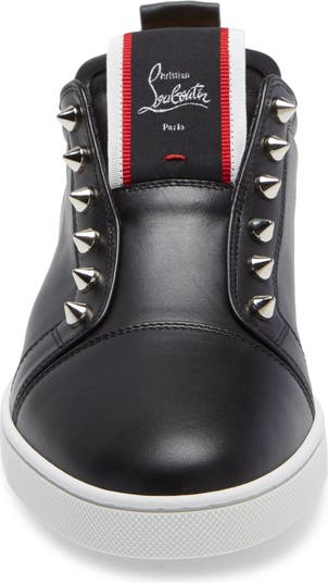 Black F.A.V Fique A Vontade leather high-top trainers
