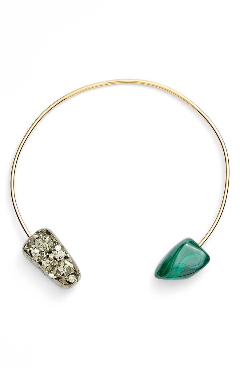 Seraphine Design Pyrite & Semiprecious Stone Collar Necklace | Nordstrom