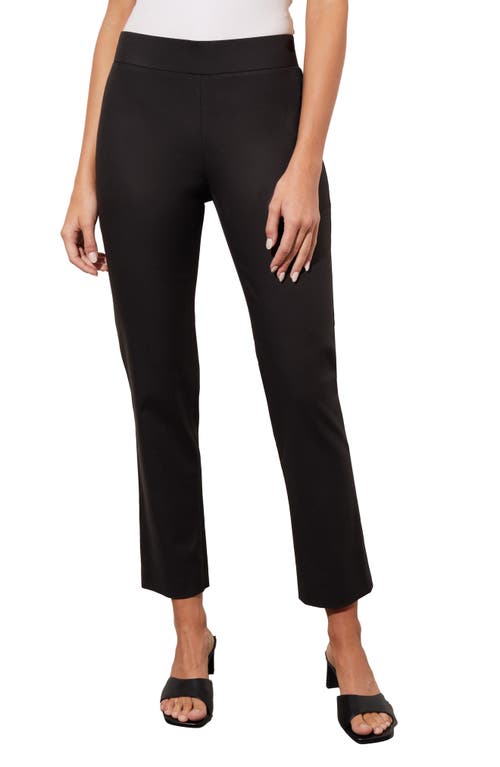 Ming Wang Straight Leg Pull-On Pants Black at Nordstrom,