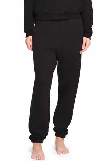 Womens Skims black Fleece Tapered Classic Sweatpants