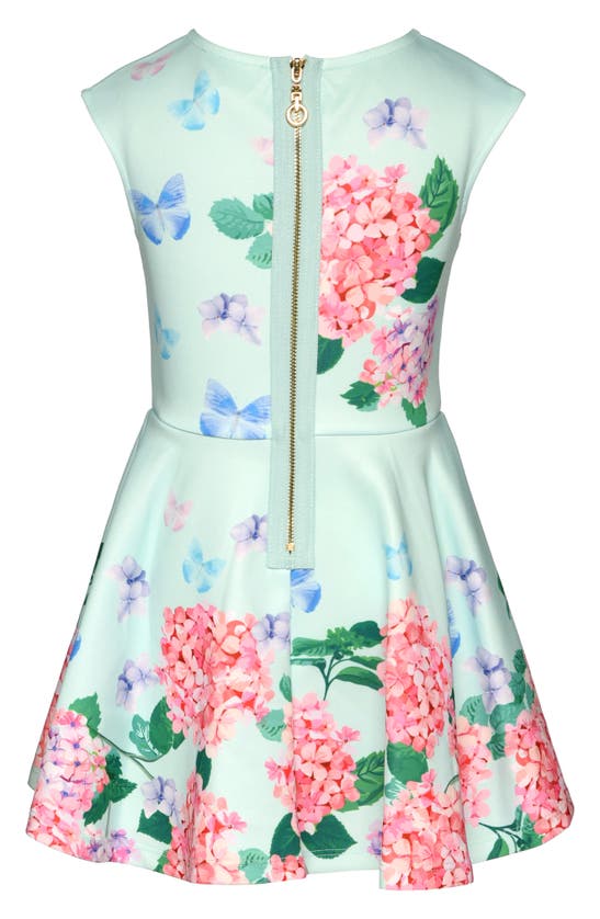 Shop Truly Me Kids' Beaded Floral Cap Sleeve Dress In Mint