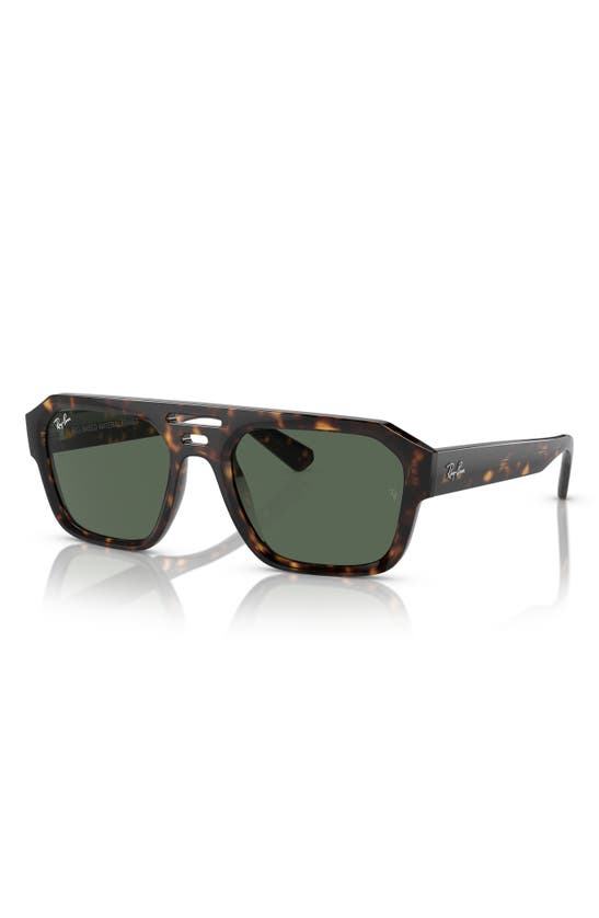 Ray Ban Corrigan Irregular 54mm Rectangular Sunglasses In Havana
