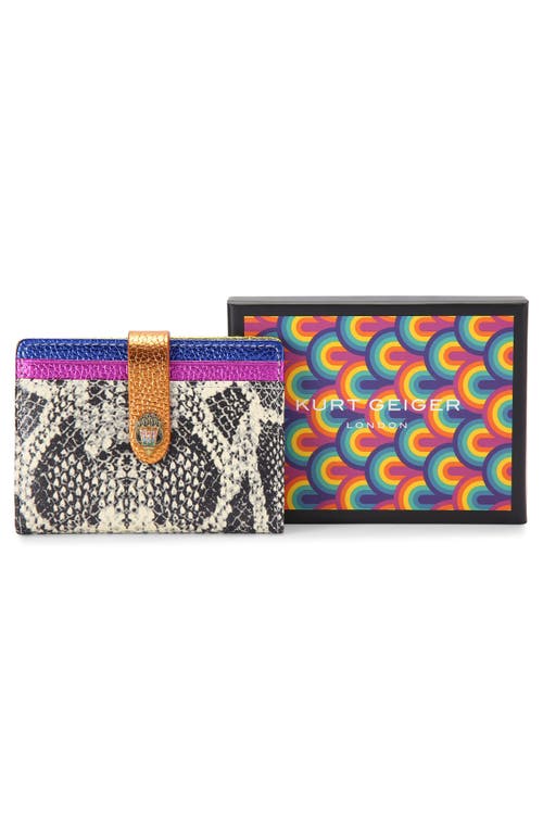 Kurt Geiger London Multi Leather Card Holder In Open White