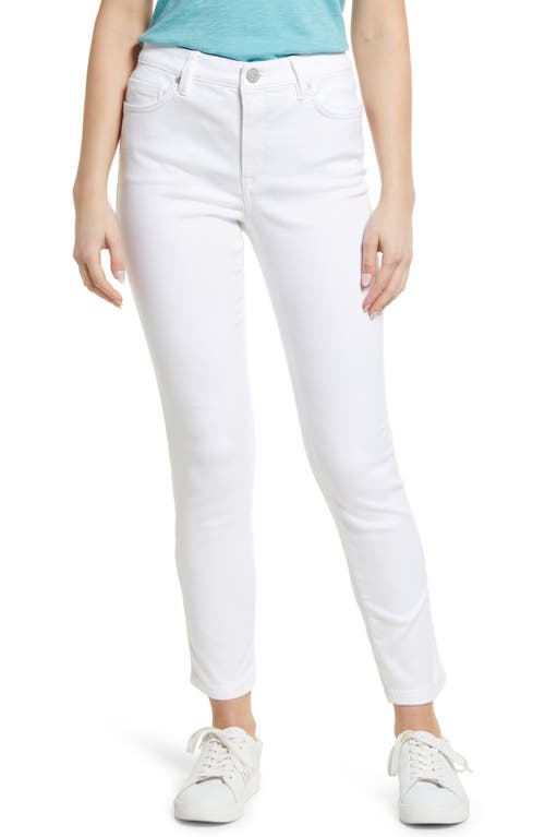 Leila High Waist Ankle Jeans in White