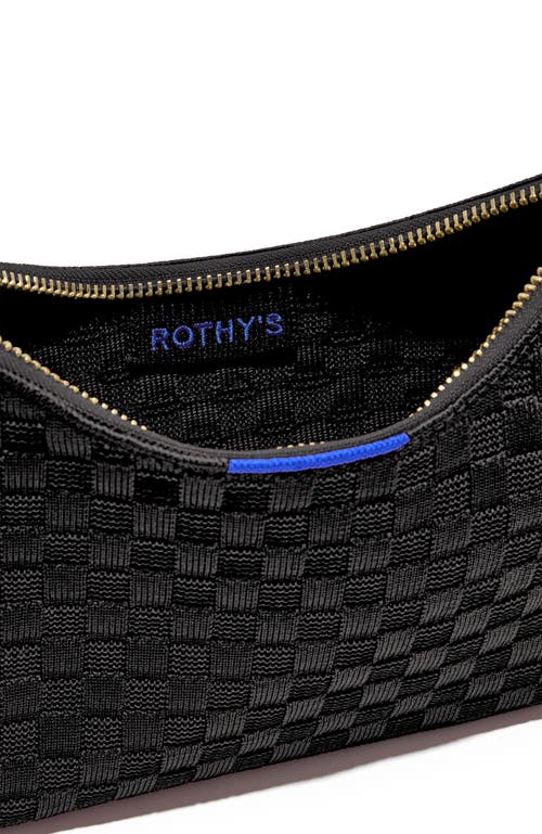 Shop Rothys Rothy's The Baguette Bag In Black Sand