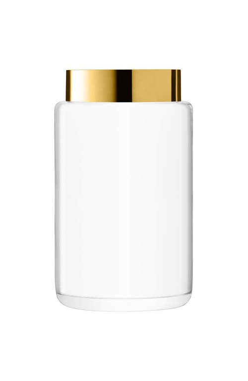 Shop Lsa Aurum Vase In Clear/gold