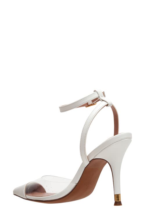 Linea Paolo Yuki Pointed Toe Pump In Clear/eggshell
