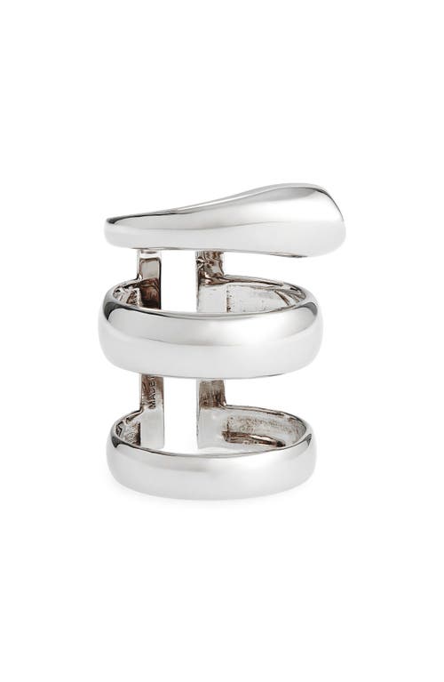 Alexander McQueen Short Stacked Ring in Silver