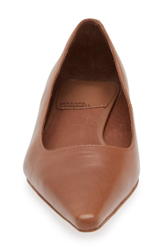 Shop Jeffrey Campbell Pistil Pointed Toe Flat In Taupe