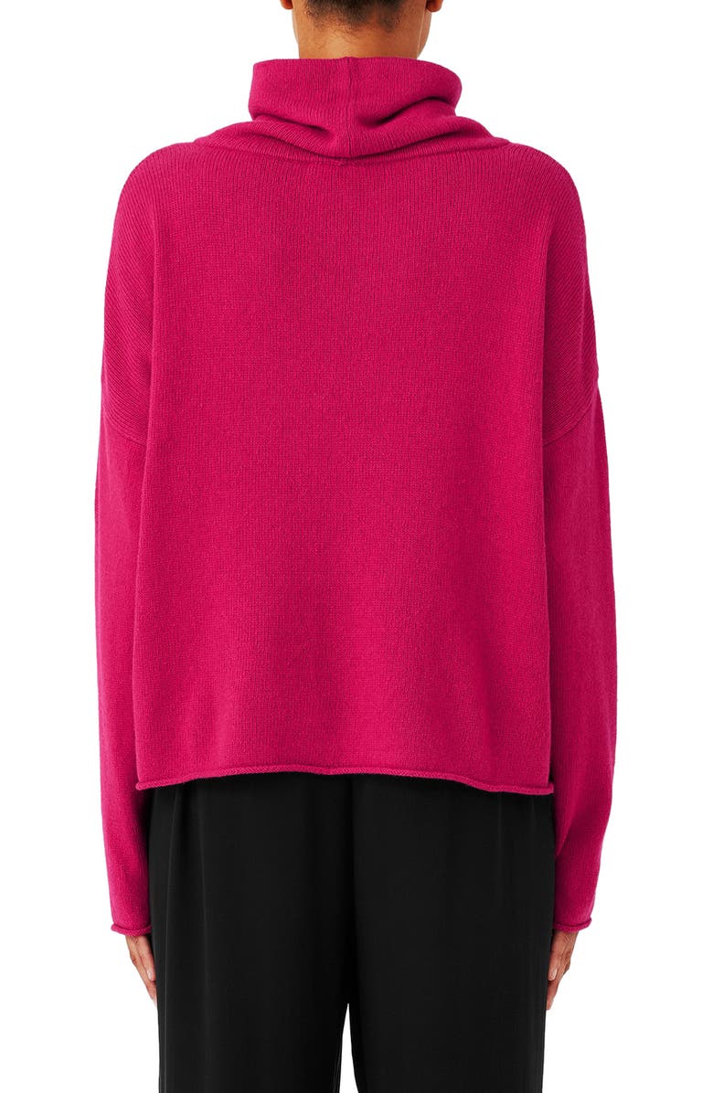 Eileen Fisher Boxy Organic Cotton & Recycled Cashmere Turtleneck ...