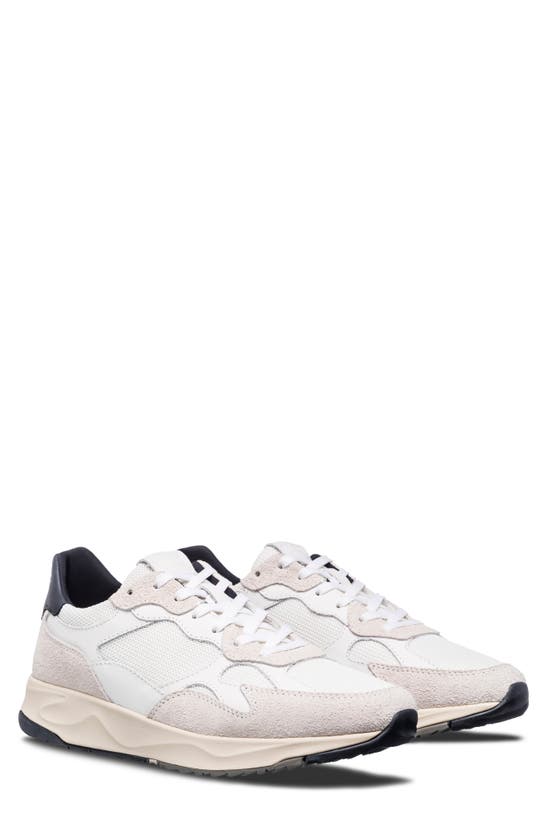 Shop Clae Zuma Sneaker In White Leather Navy