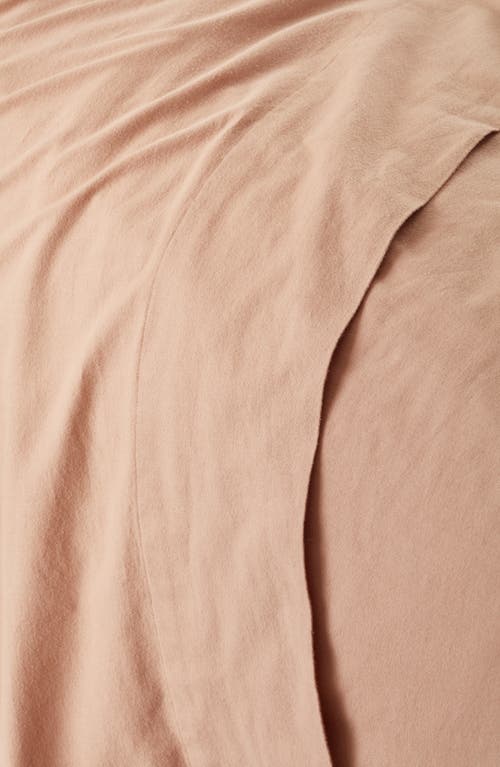 Shop Nordstrom Organic Cotton Flannel Sheet Set In Tan Natural