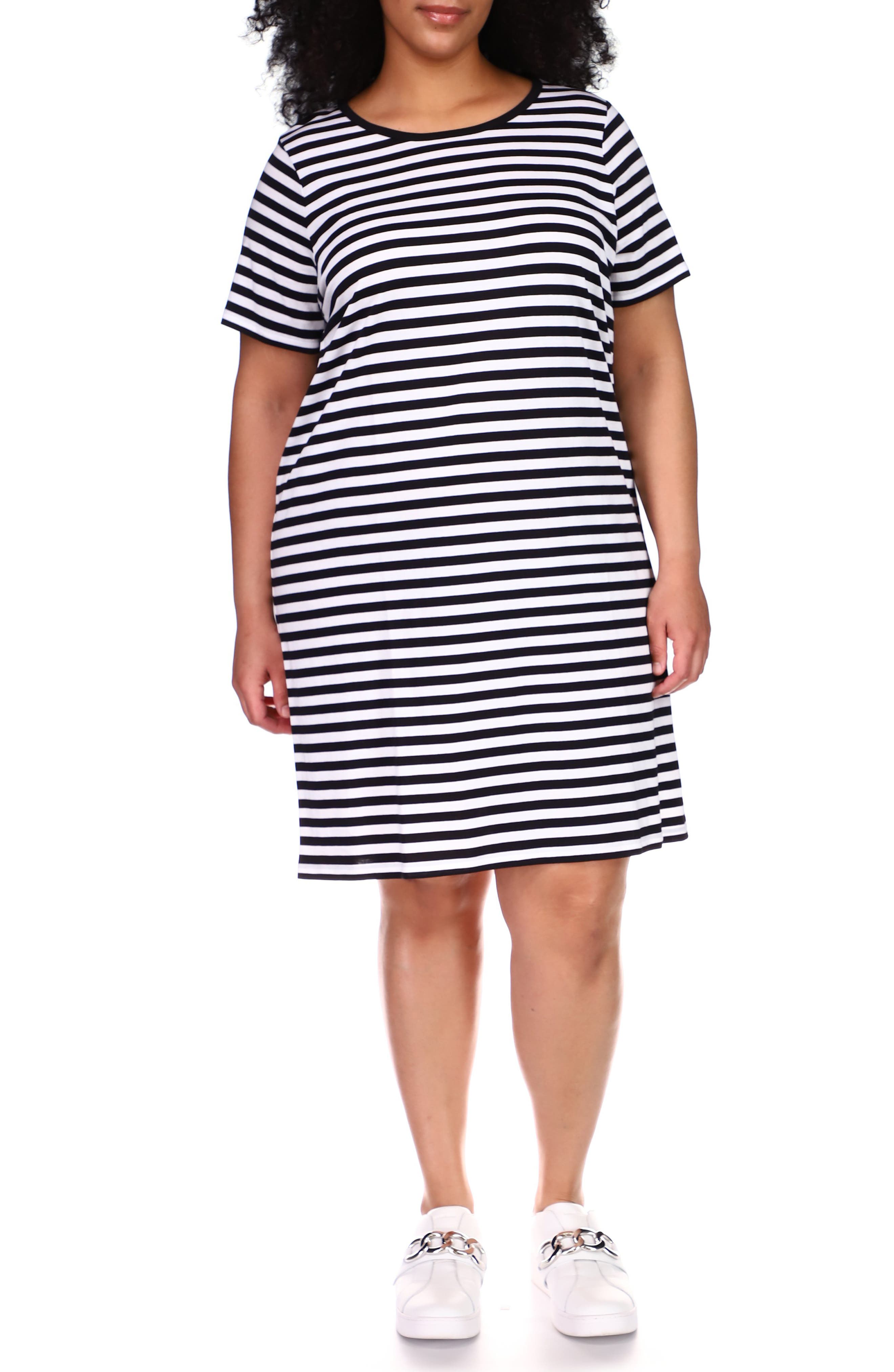 michael kors striped t shirt dress