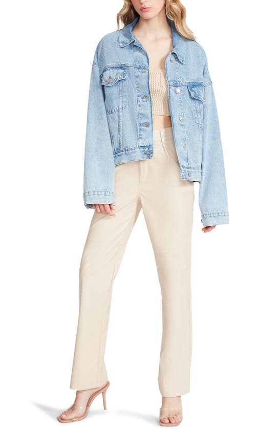 STEVE MADDEN SIENNA OVERSIZE DENIM BOYFRIEND JACKET
