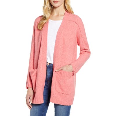 J.crew Supersoft Yarn Open Cardigan, Red