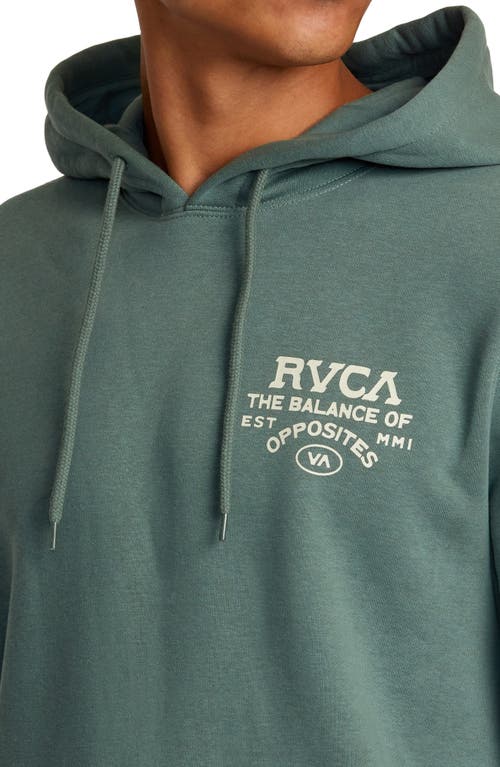 Shop Rvca Plein View Graphic Hoodie In Jade