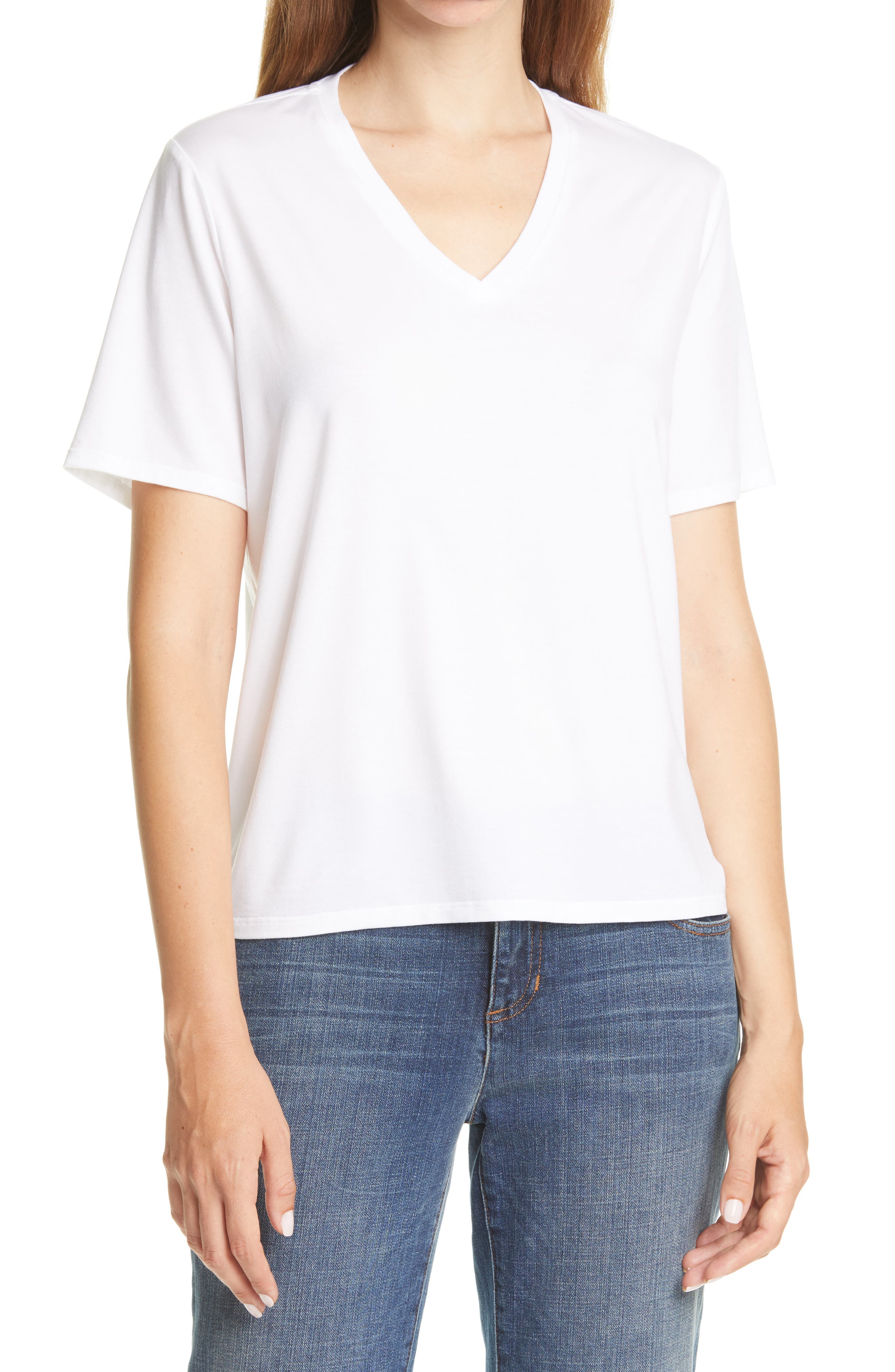 eileen fisher white tee shirt