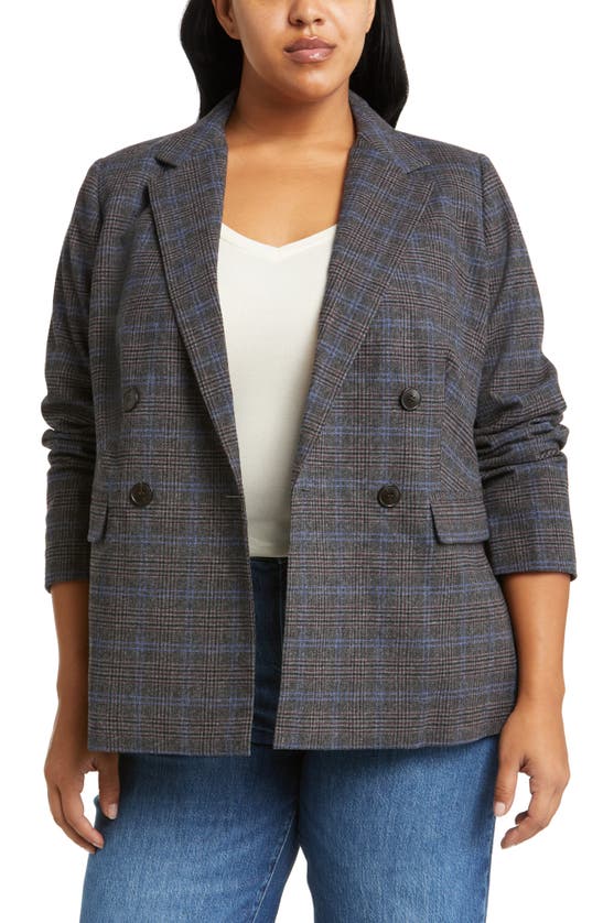 Madewell The Plus Rosedale Blazer In Kyle Mini Glen Plaid