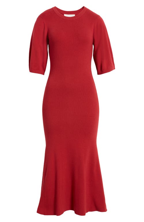 Shop Treasure & Bond Pima Cotton Blend Sweater Dress In Red Rio