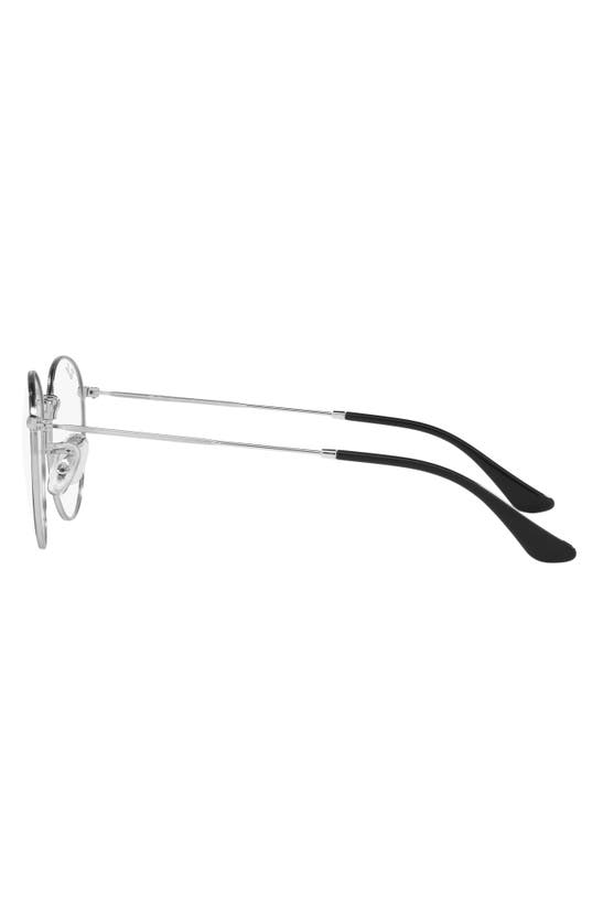 Ray Ban 50mm Round Optical Glasses In Silver