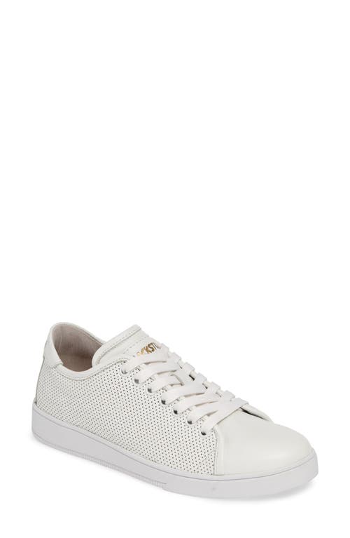 Blackstone RL72 Perforated Low Top Sneaker in White Leather