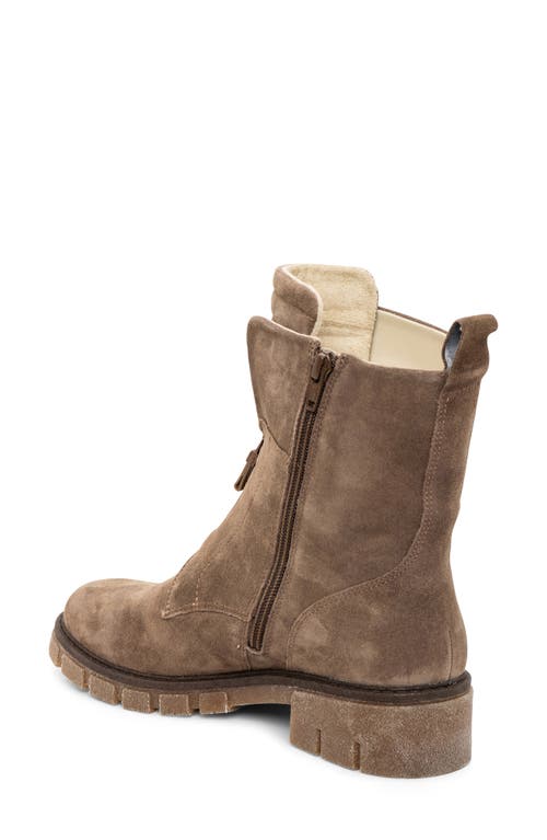 Ara Deon Zip Combat Boot In Sesame