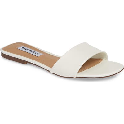 Steve Madden Bev Slide Sandal, White