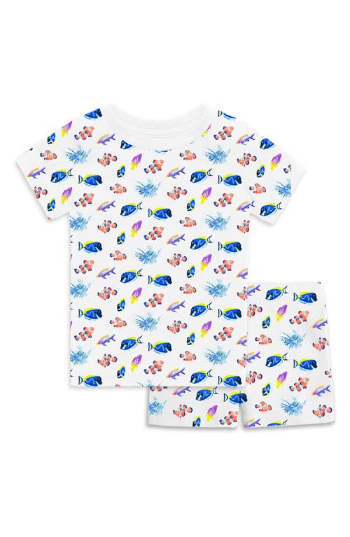 1212 Kids' The Organic Cotton Two-Piece Short Pajamas in Tropical Fish 