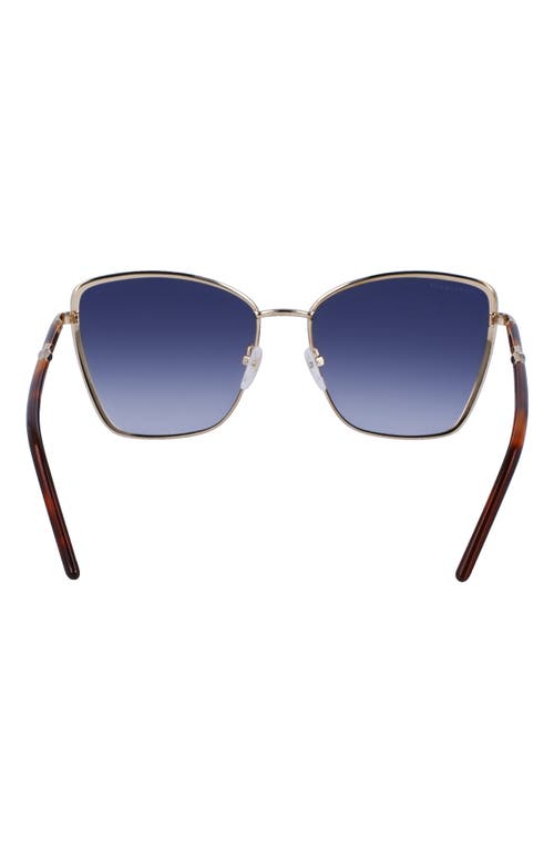 Longchamp 58mm Gradient Butterfly Sunglasses In Havana/gradient Blue