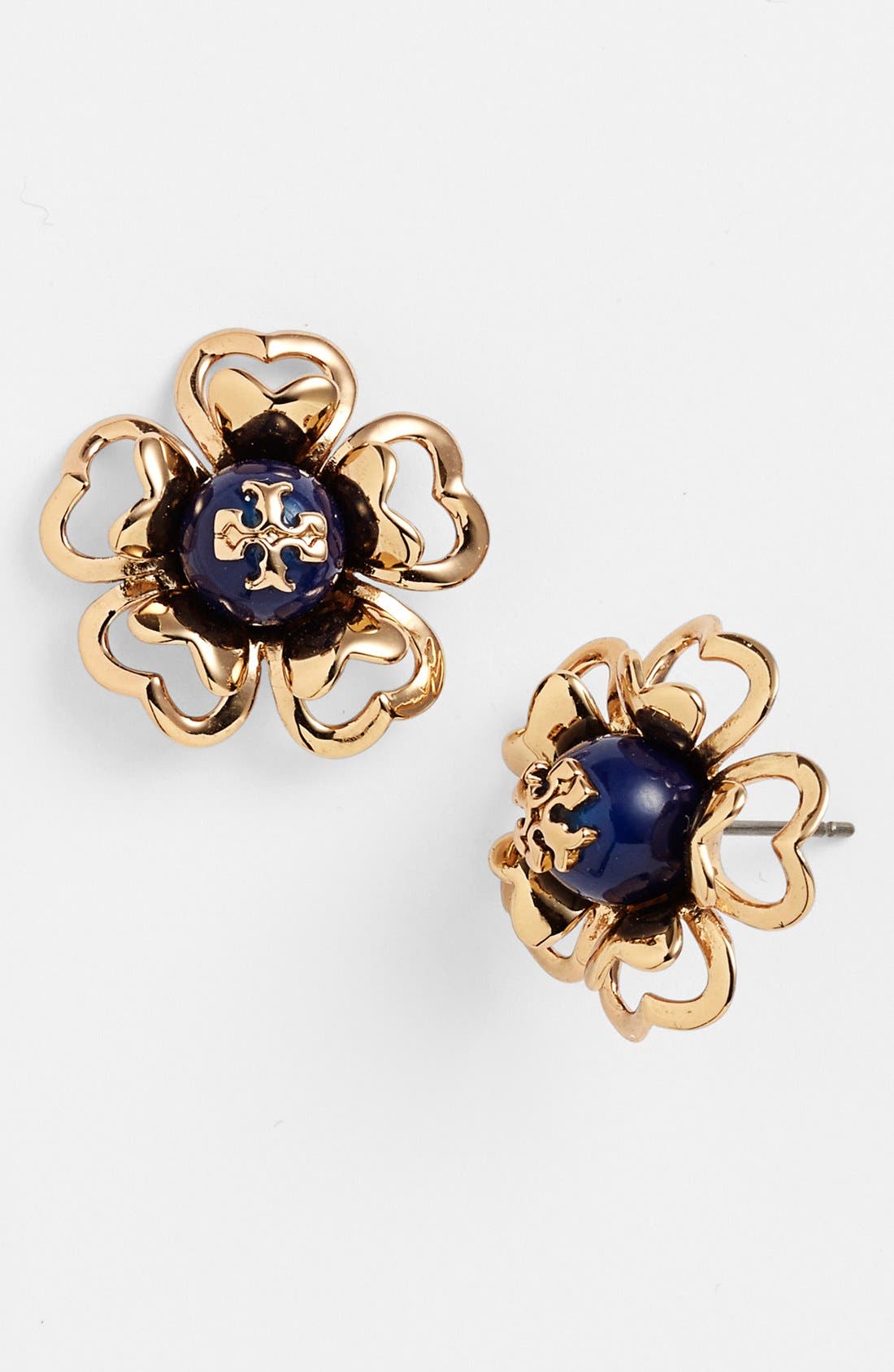Tory Burch 'Katie' Floral Logo Stud Earrings Nordstrom