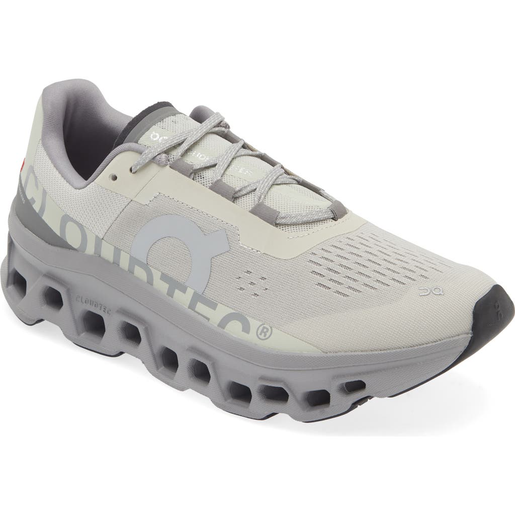 On Cloudmster Running Shoe In Ice/alloy