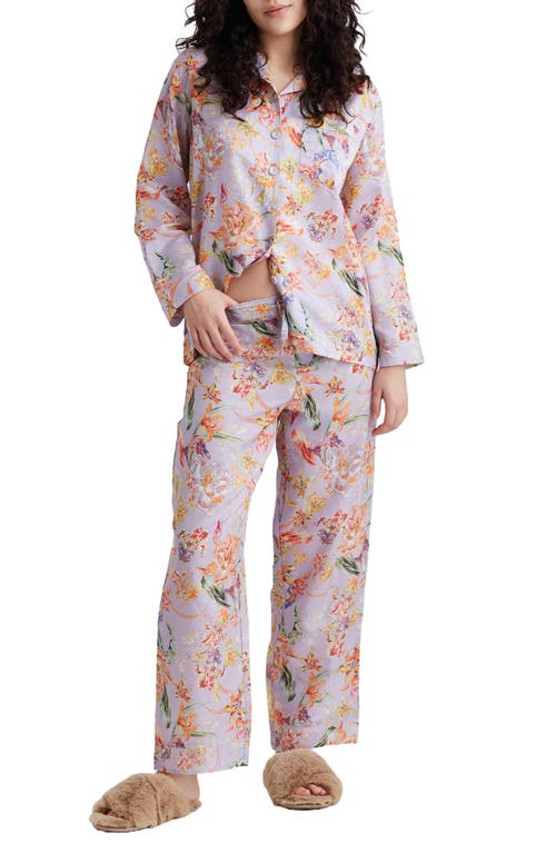 Bailey Luxe Cotton & Silk Pajamas in Misty Lilac