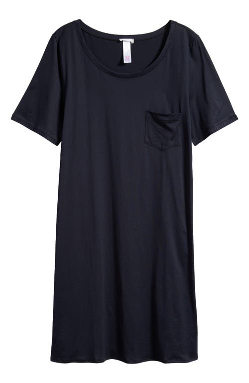 Hanro Cotton Nightshirt In Black