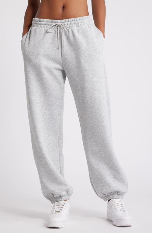 Bp. Oversize Fleece Joggers In Grey Soft Heather