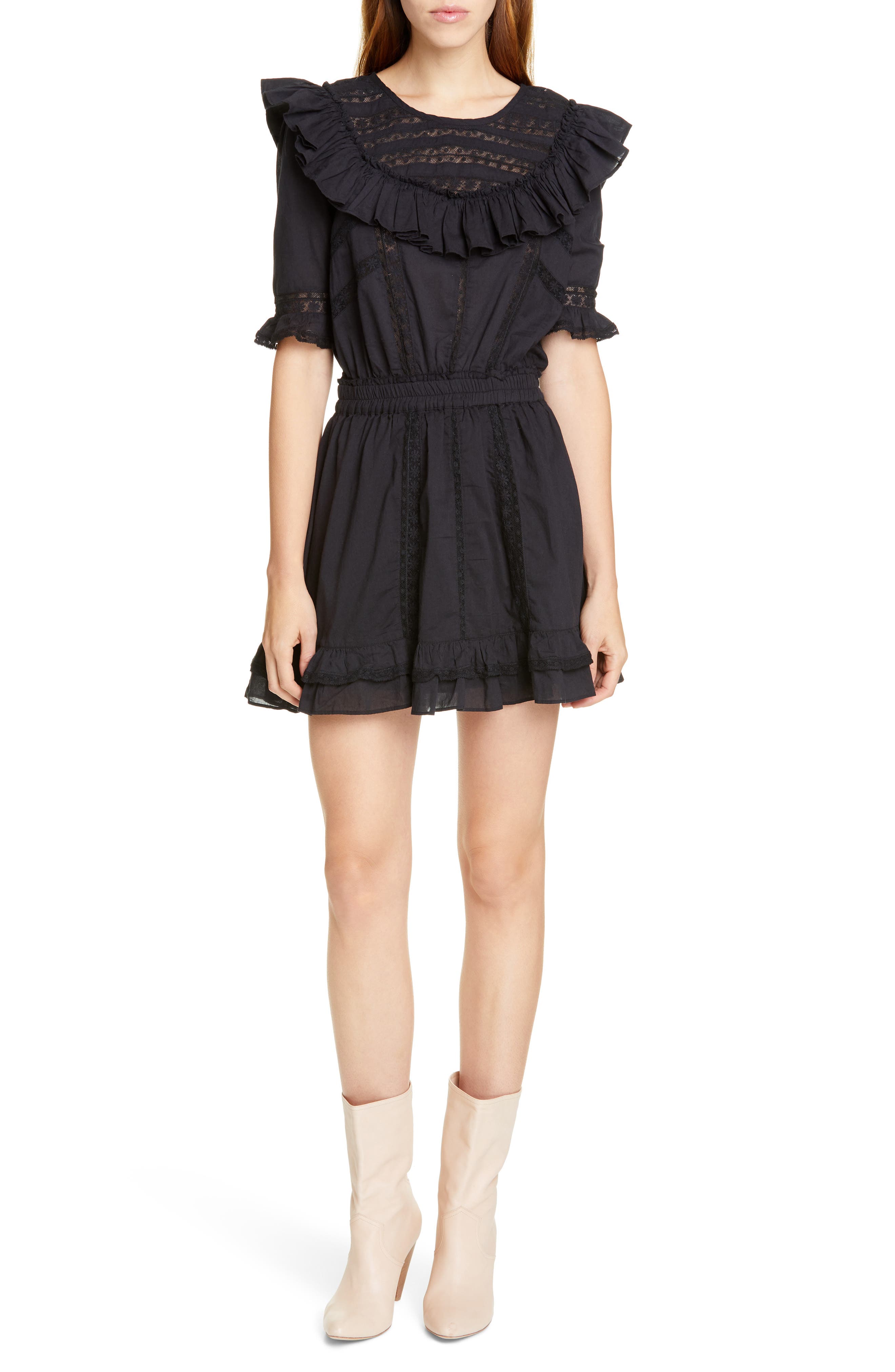Loveshackfancy Cooper Minidress, Black