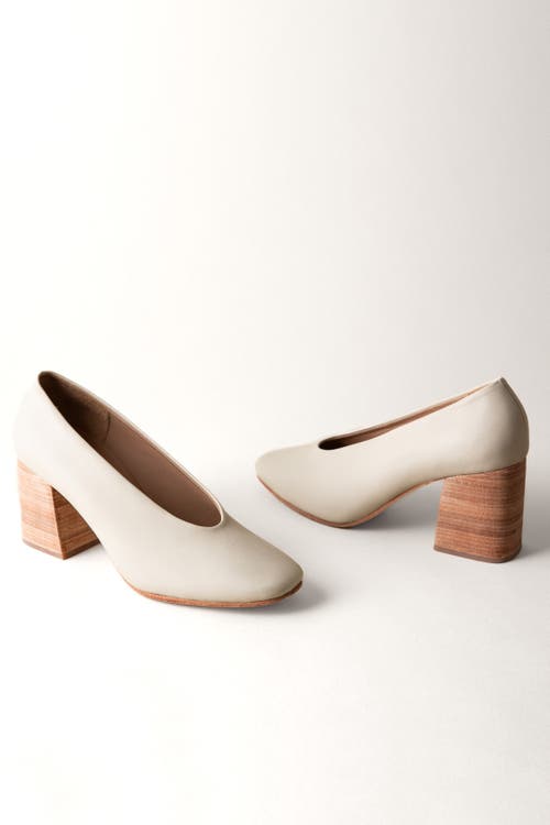 Shop Huma Blanco Salvador Block Heel Pump In Bone