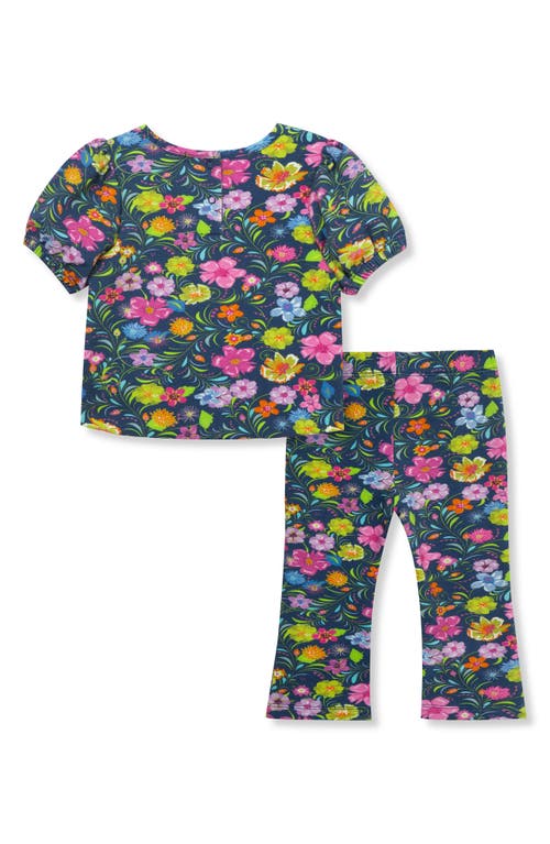 Shop Peek Essentials Magical Garden Print Top & Pants Set In Floral Print