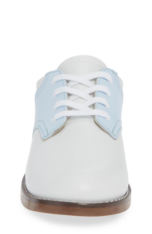 Shop Footmates Cheer Oxford In White/light Blue