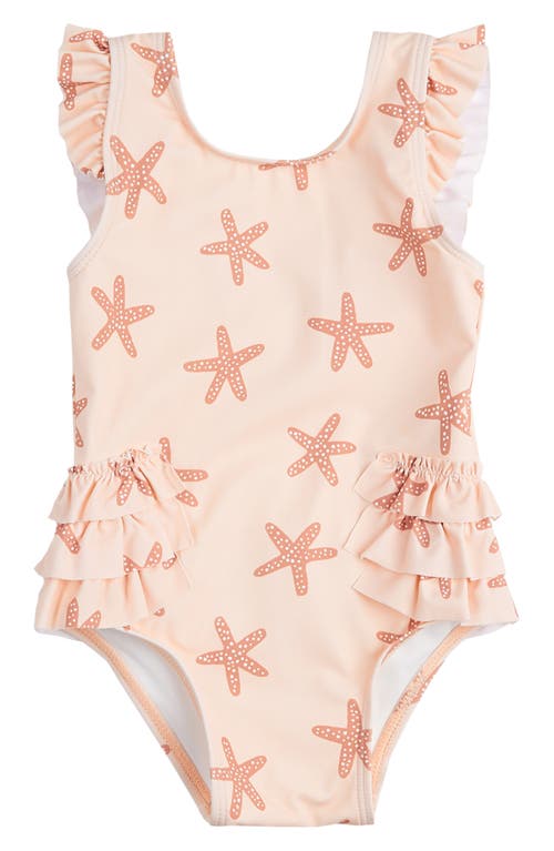 Petit Lem Kids' Starfish One-Piece Swimsuit Light Pink at Nordstrom,