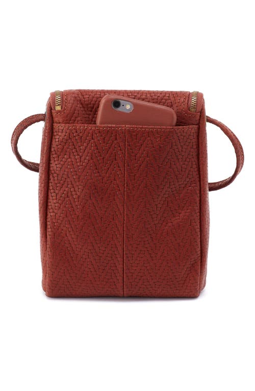 Hobo Fern Woven Leather Crossbody Bag In Tuscan Brown