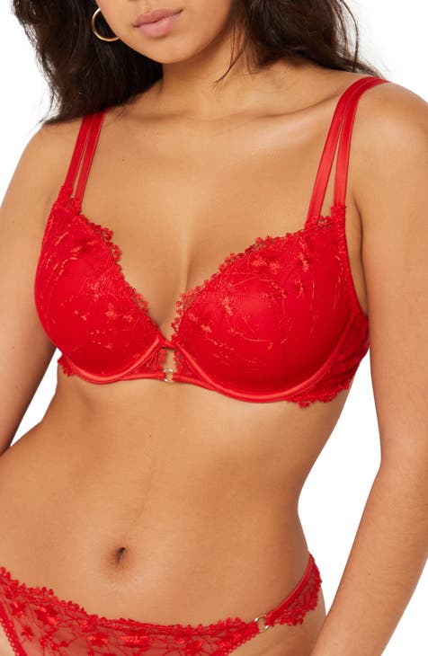 The Picot Lace Fuller Cup Bra, Cherry Red - Lemonade Dolls