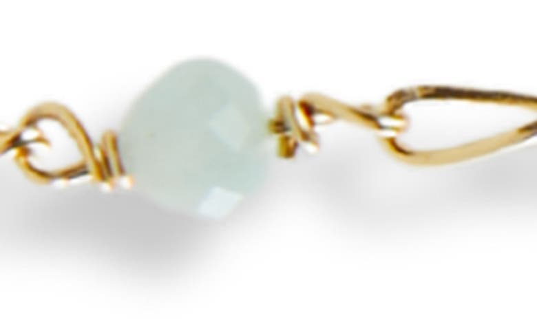Shop Argento Vivo Sterling Silver Stone Figaro Chain Linear Earrings In Gold