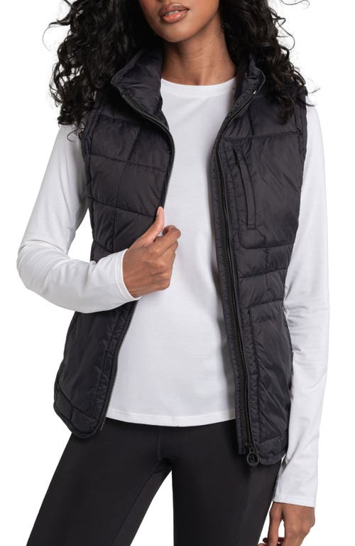 Daily Water Repellent Quilted Vest in Black Beauty