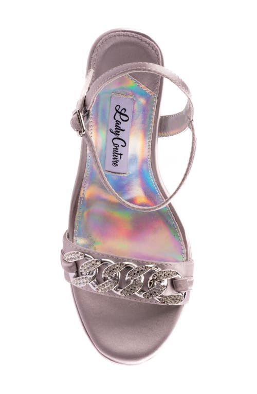 Shop Lady Couture Dance Block Heel Sandal In Silver