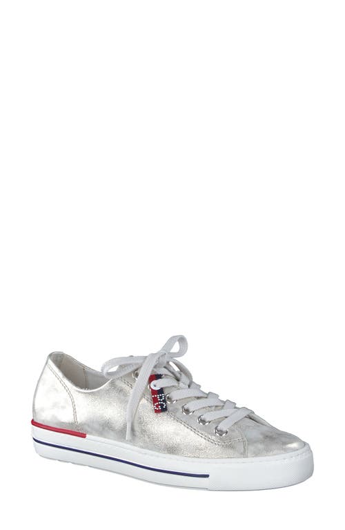 Carly Lux Sneaker in Mineral Antic Metallic