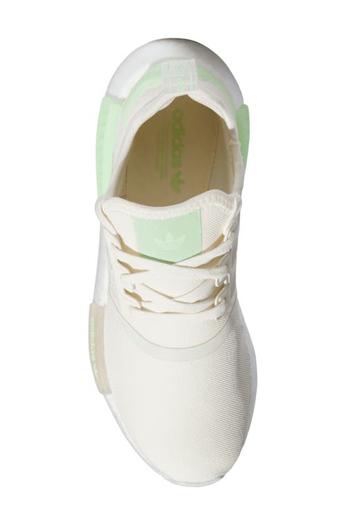 Shop Adidas Originals Adidas Nmd R1 Sneaker In Cream/cream/semi Green